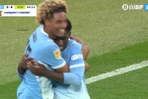 曼城5-0诺维奇！奥赖利送助攻，麦卡伊杜跟进推破门！